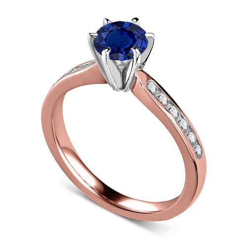 Serene - Sapphire Ring (Rose Gold Colour - 925 Sterling Silver)