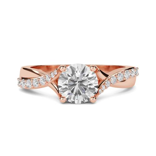 Bahaar - Zircon Ring (Rose Gold Colour - 925 Sterling Silver)