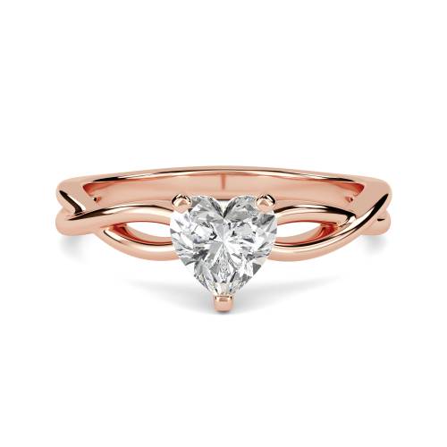 Ishq - Zircon ring (Rose Gold Colour - 925 Sterling Silver)