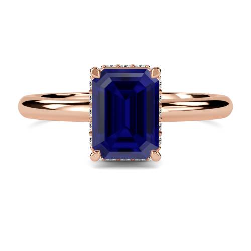 Galaxy - Sapphire Ring (Rose Gold Colour - 925 Sterling Silver)